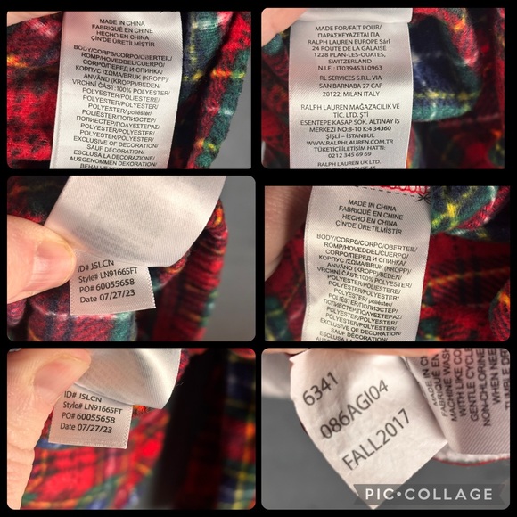 Lauren Ralph Lauren Red Plaid Fleece Pajama Set – Women’s Sz Small - Picture 14 of 15